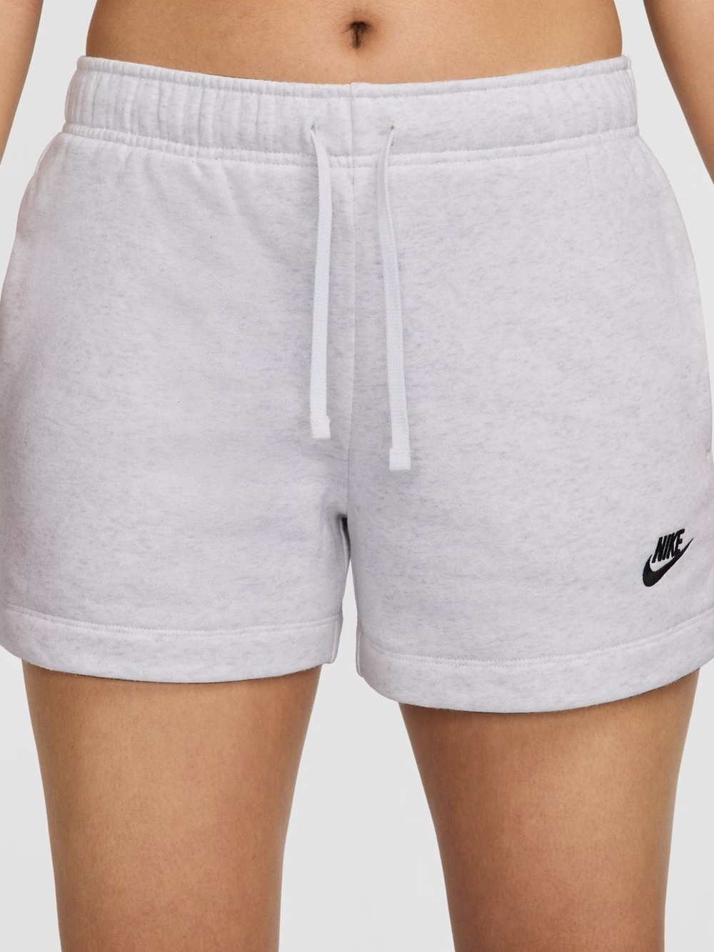 Nike Women's White Fleece Drawstring Shorts